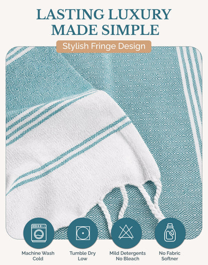 Cotton Hammam Beach Towels Multi-Pack cp-gallery: color=Tropica; size=6 Piece Set