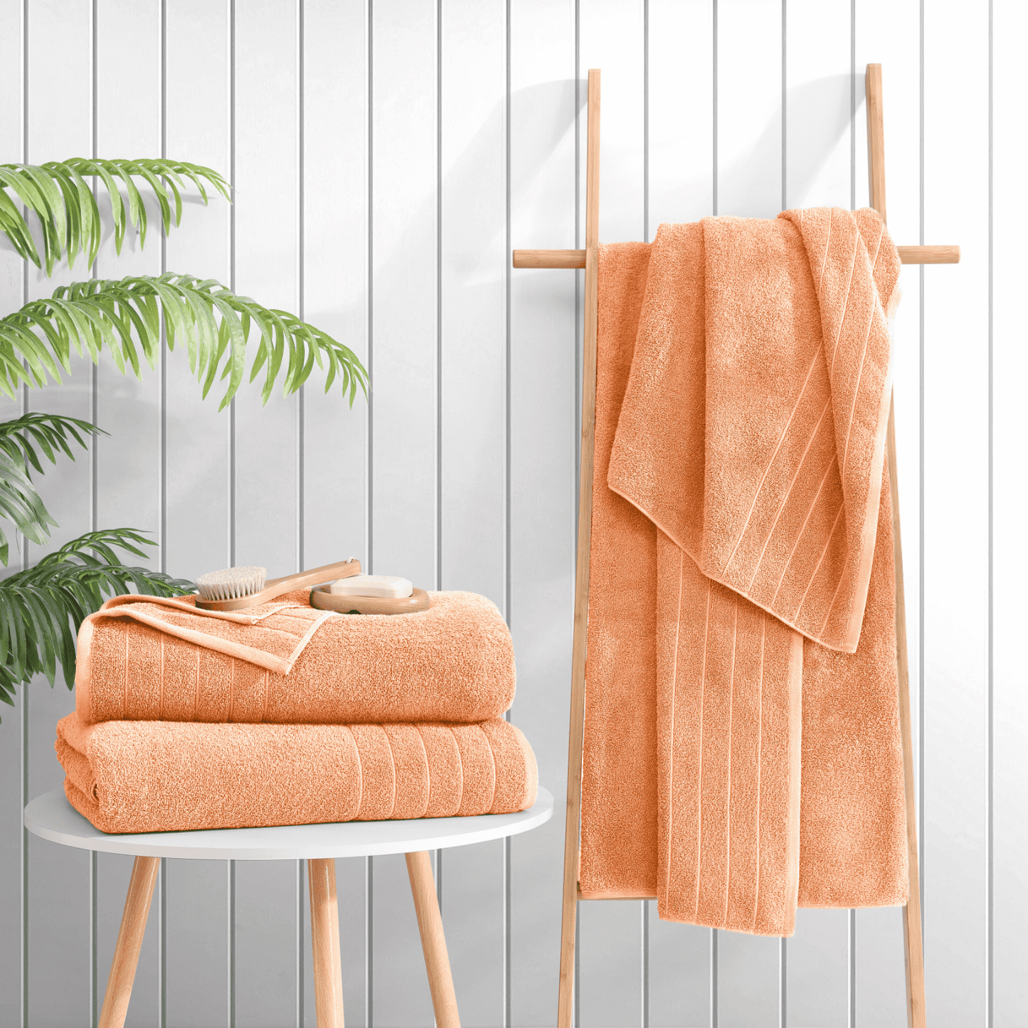 4-Piece Oversized Bath Sheets Set cp-gallery: color=Peach Fuzz; size=4 Piece Set