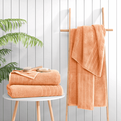 4-Piece Oversized Bath Sheets Set cp-gallery: color=Peach Fuzz; size=4 Piece Set
