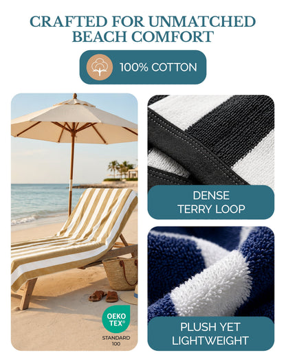 4-Piece Cabana Beach Towel Set cp-gallery: color=Ocean Breeze; size=4 Piece Set