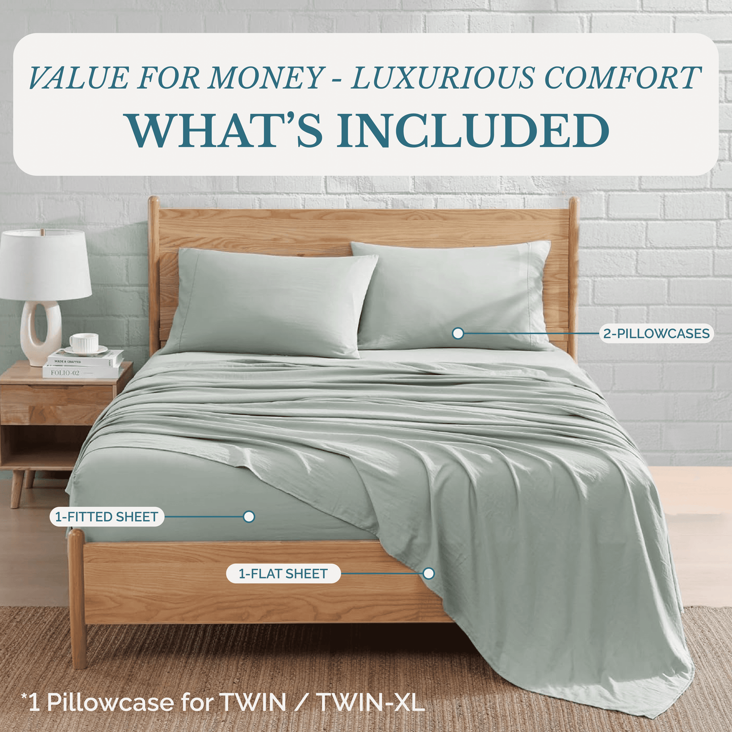 Washed Microfiber Sheet Set cp-gallery: color=Mineral