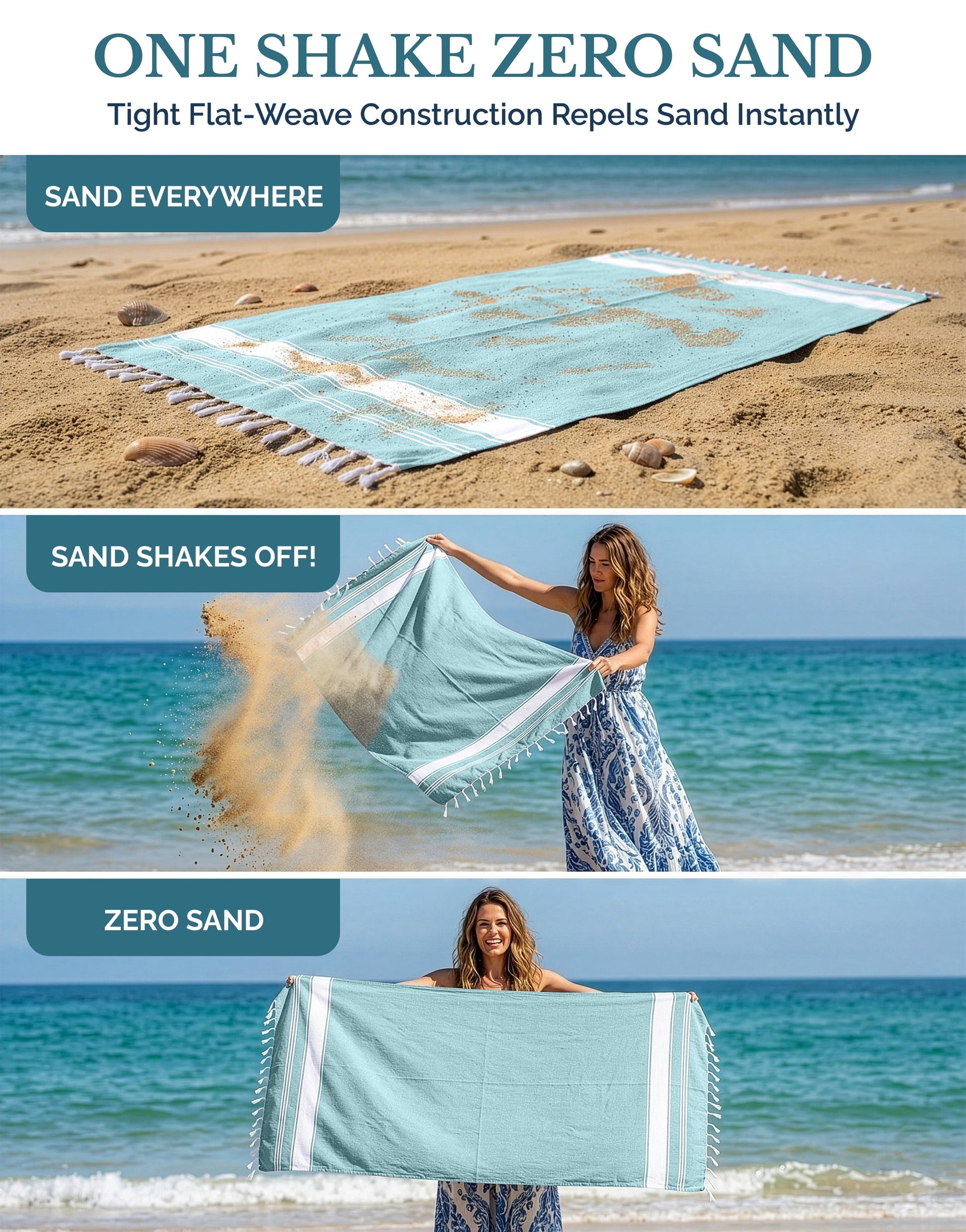 Cotton Hammam Beach Towels Multi-Pack