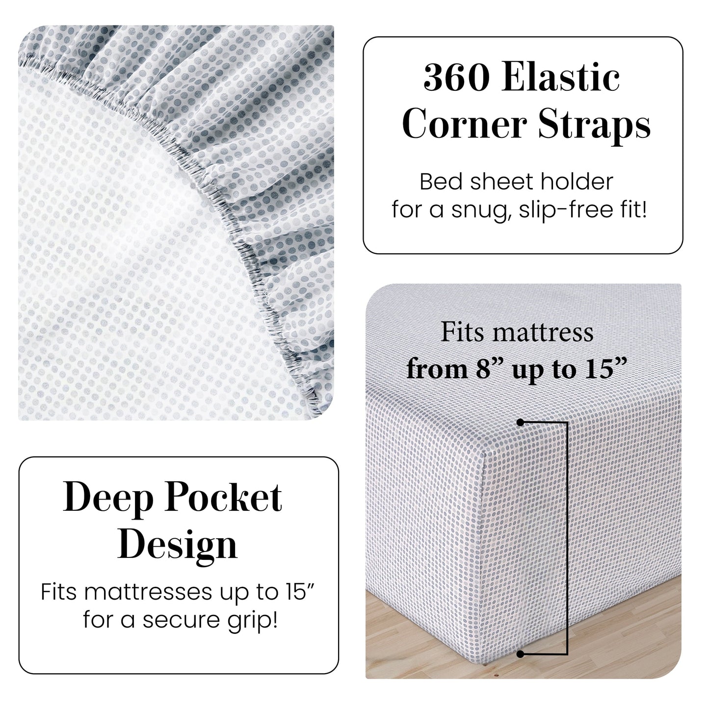 Percale Cotton Sheet Set cp-gallery: color=Polka Dot