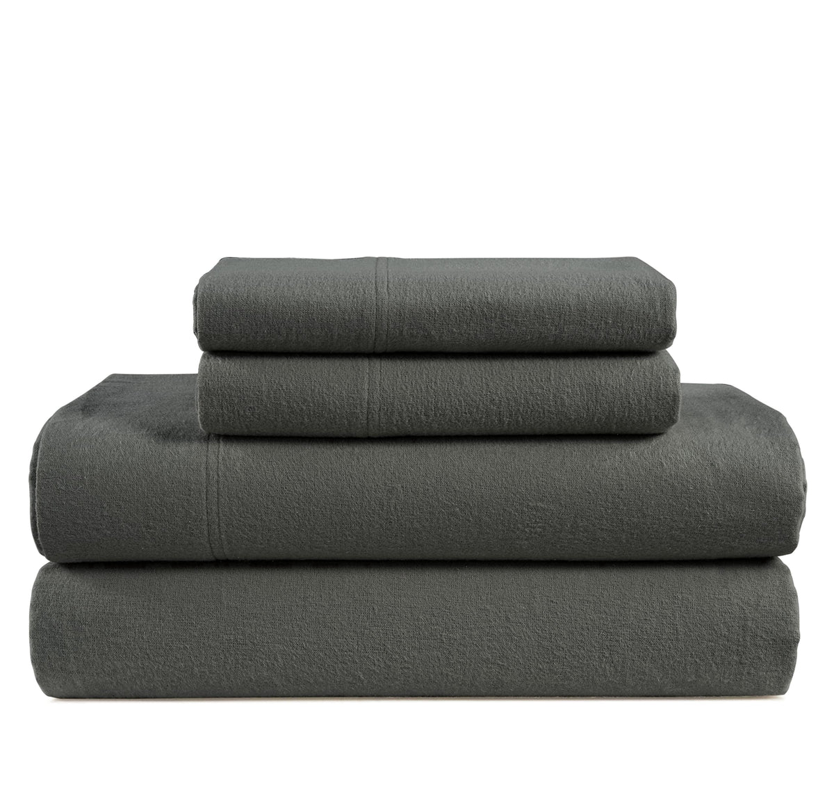 Lane Linen 100% cotton flannel sheet set in Charcoal, Full, King and California King
