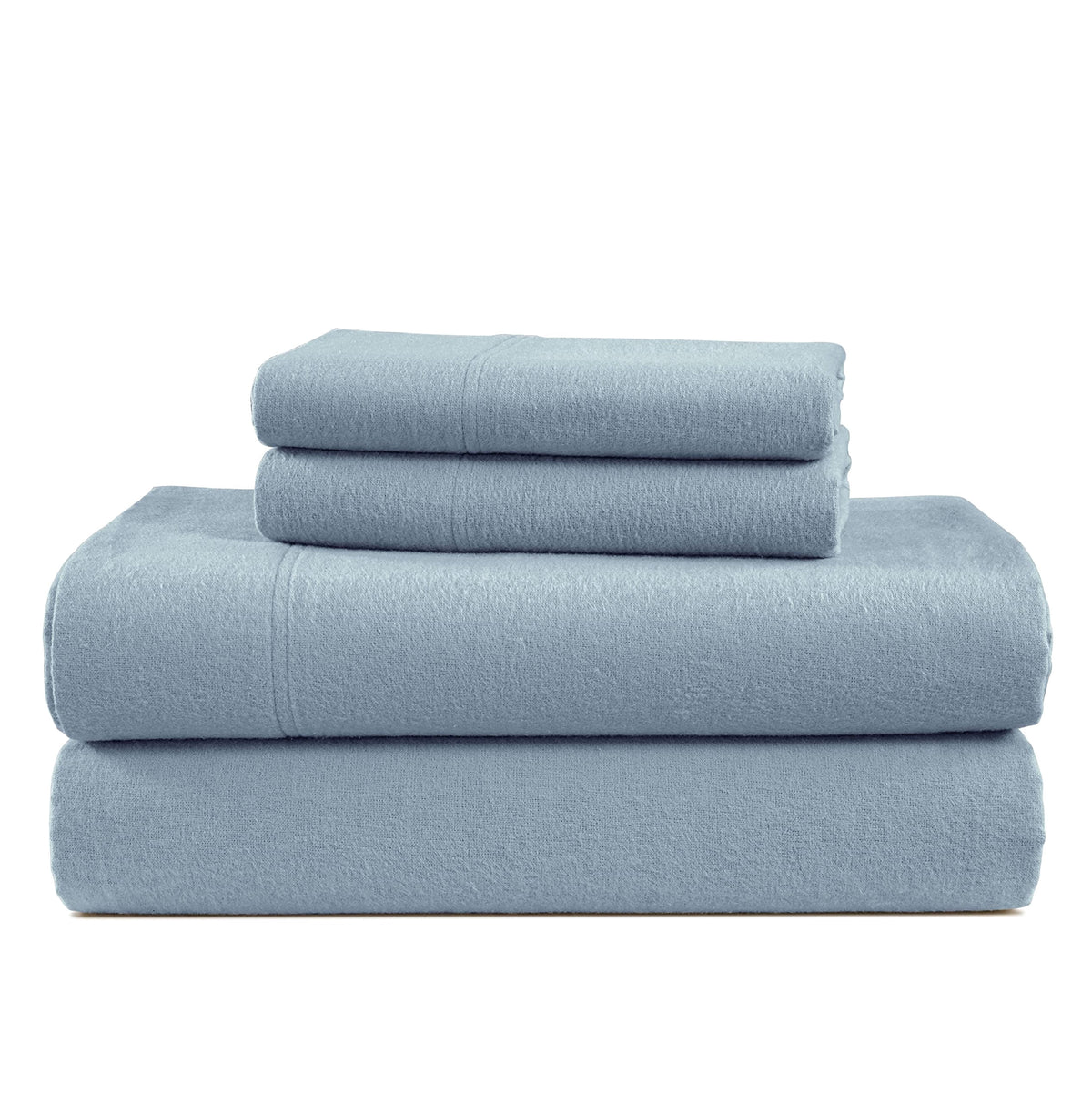Lane Linen 100% cotton flannel sheet set in French Blue, Full, King and California King