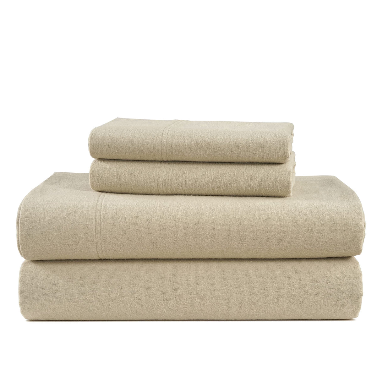 Lane Linen 100% cotton flannel sheet set in Linen, Full and King