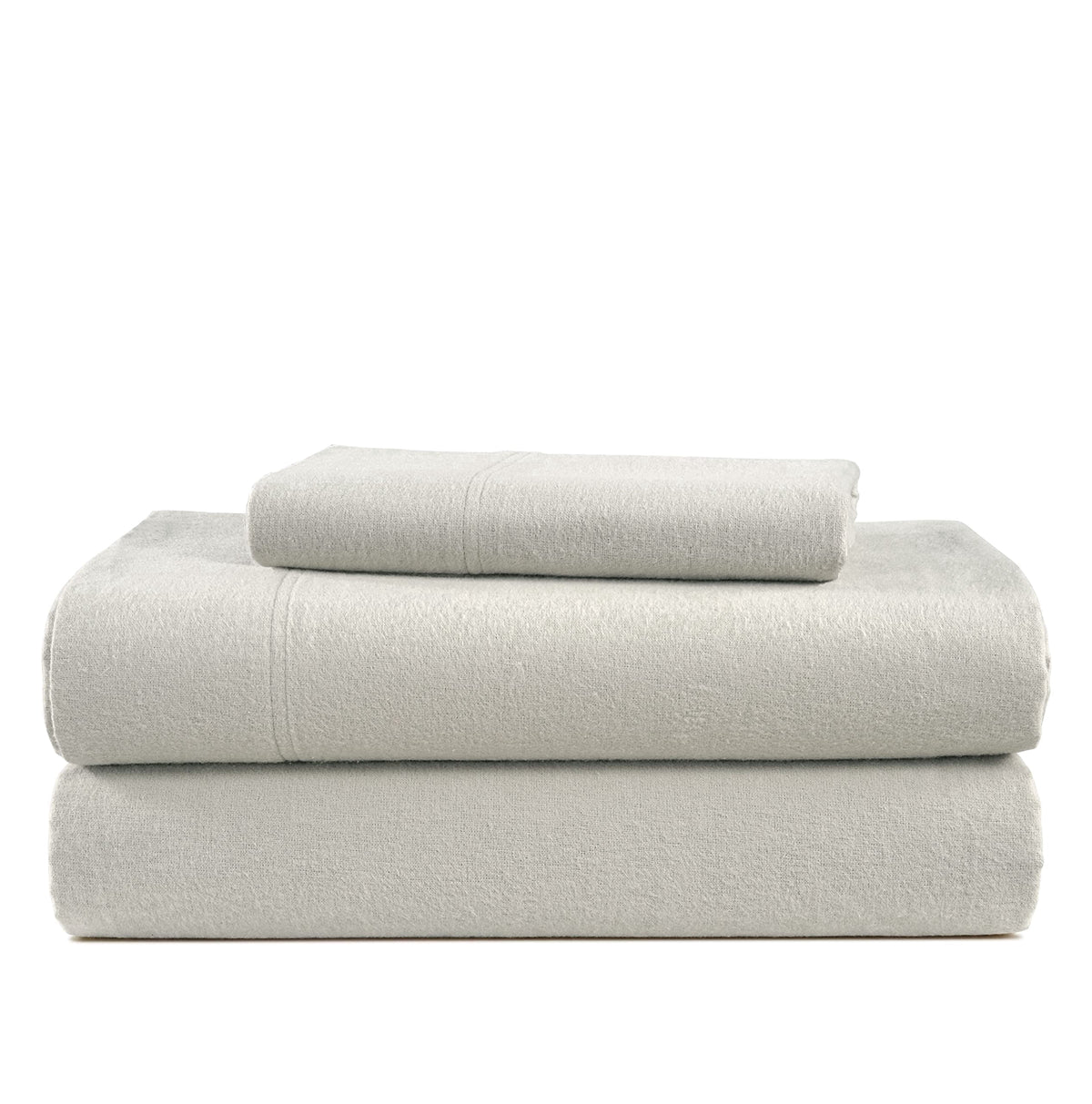 Lane Linen 100% cotton flannel sheet set in Mineral, Twin and Twin XL