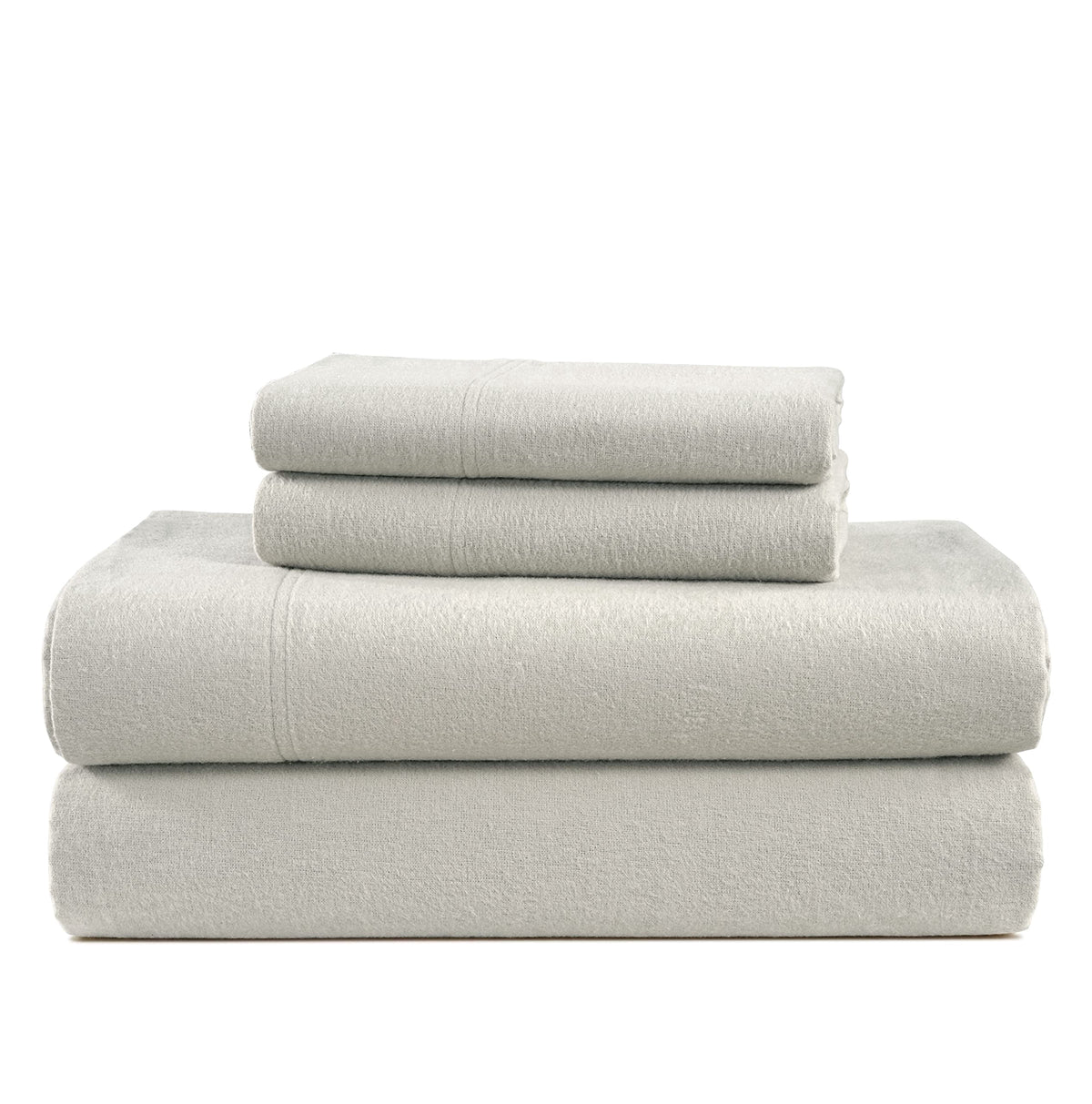 Lane Linen 100% cotton flannel sheet set in Mineral, Full and King