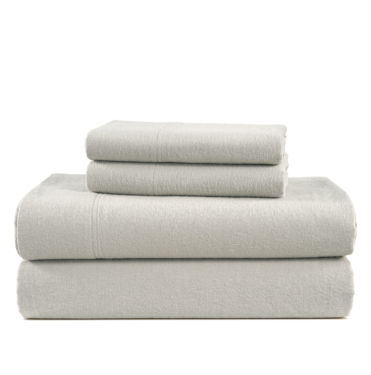 Lane Linen 100% cotton flannel sheet set in Mineral, Queen