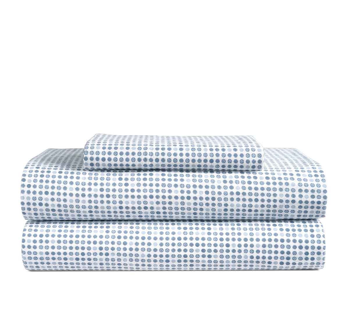 Lane Linen 100% cotton flannel sheet set in Polka Dot, Twin XL