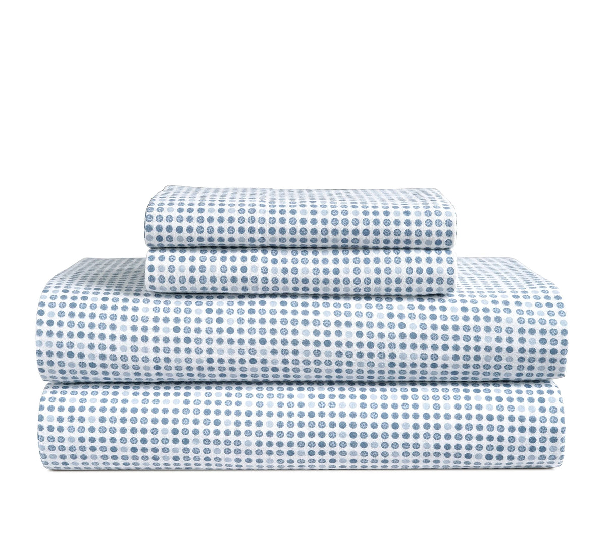 Lane Linen 100% cotton flannel sheet set in Polka Dot, California King