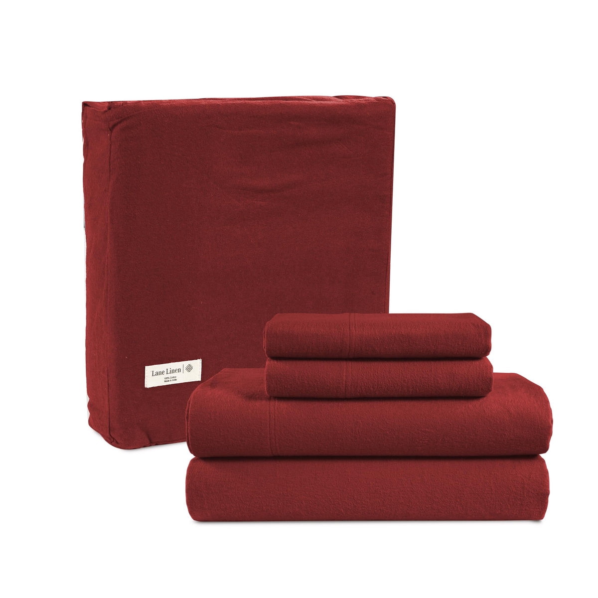 100% Cotton Flannel Sheet Set - Rust