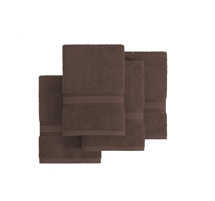 4 Piece Towel set-Chocolate