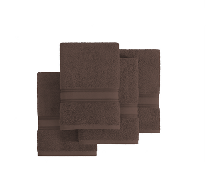 4 Piece Towel set-Chocolate