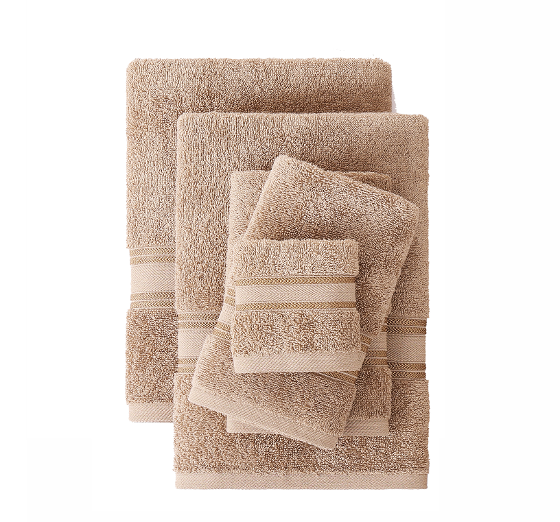 6 Piece Towel set- Taupe