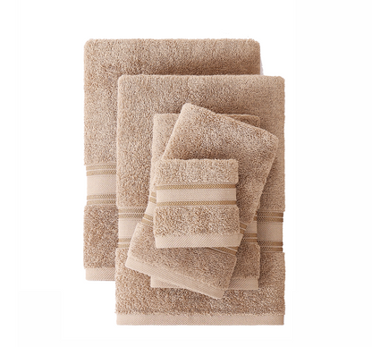 6 Piece Towel set- Taupe