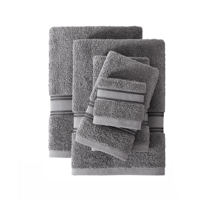 4 Piece Towel Set Grey