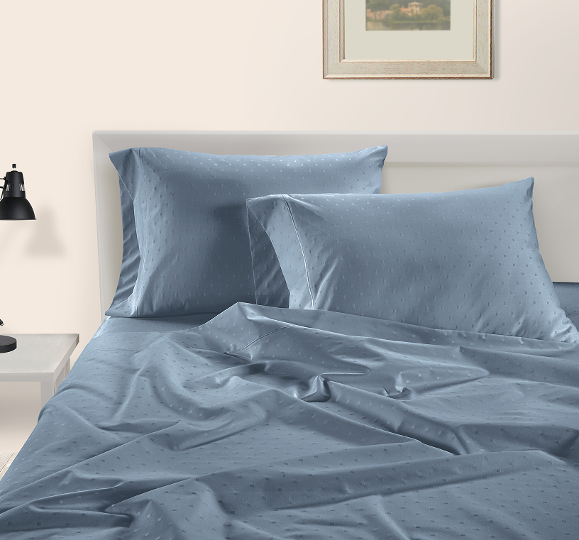 1000 Thread Count-Swiss Dot-French Blue
