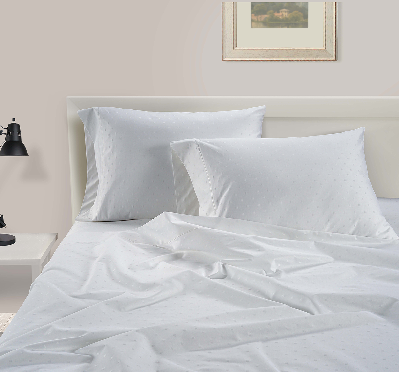 1000 Thread Count-Swiss Dot-White