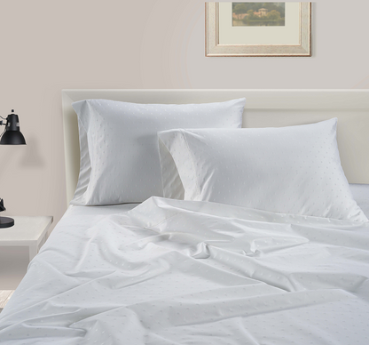 1000 Thread Count-Swiss Dot-White
