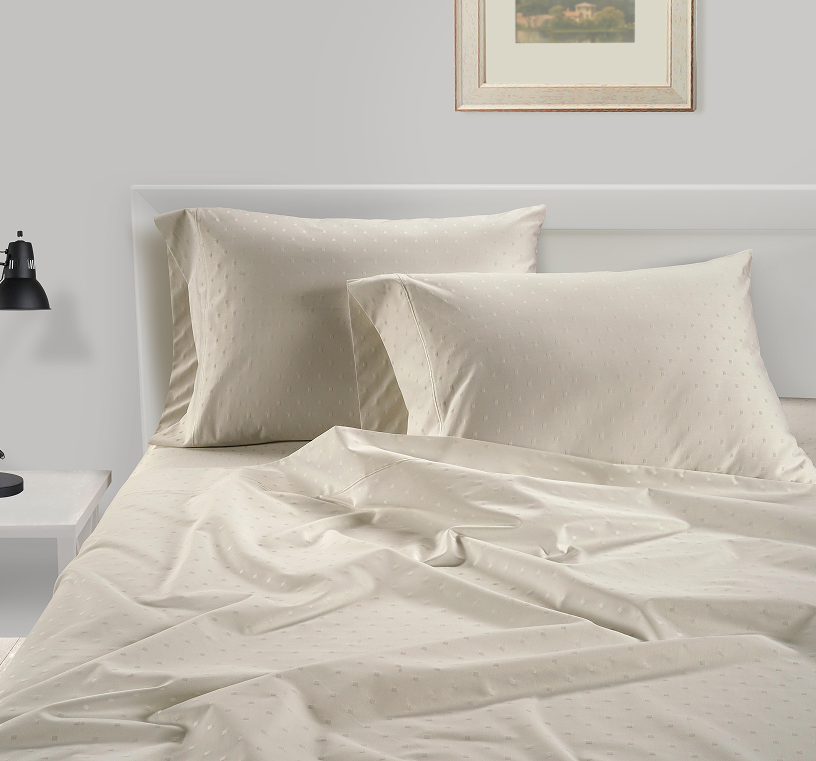 1000 Thread Count-Swiss Dot-Ivory