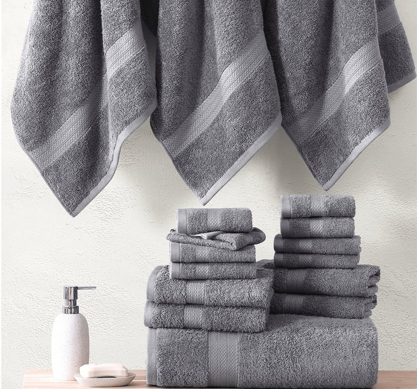24 Piece Towel set-Grey