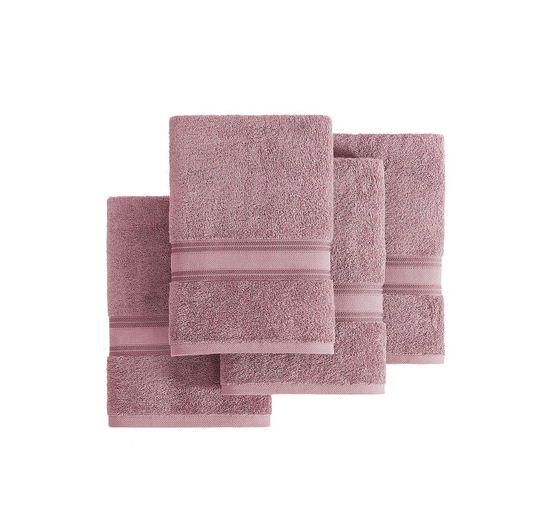 4 Piece Towel set-Wishful mauve