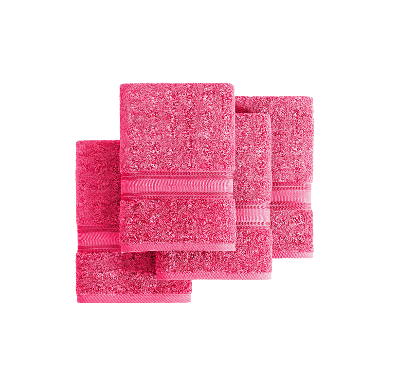 4 Piece Towel set-Fuschia