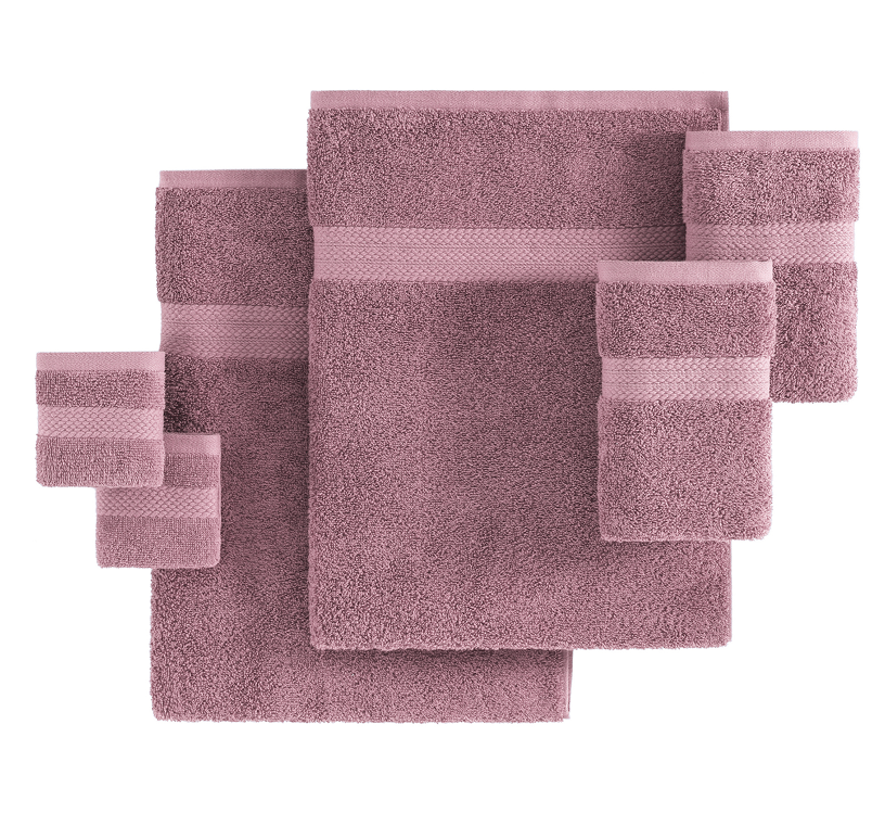 24 Piece Towel set-Wishful Mauve