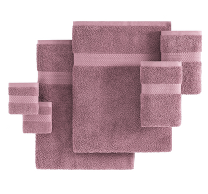 24 Piece Towel set-Wishful Mauve