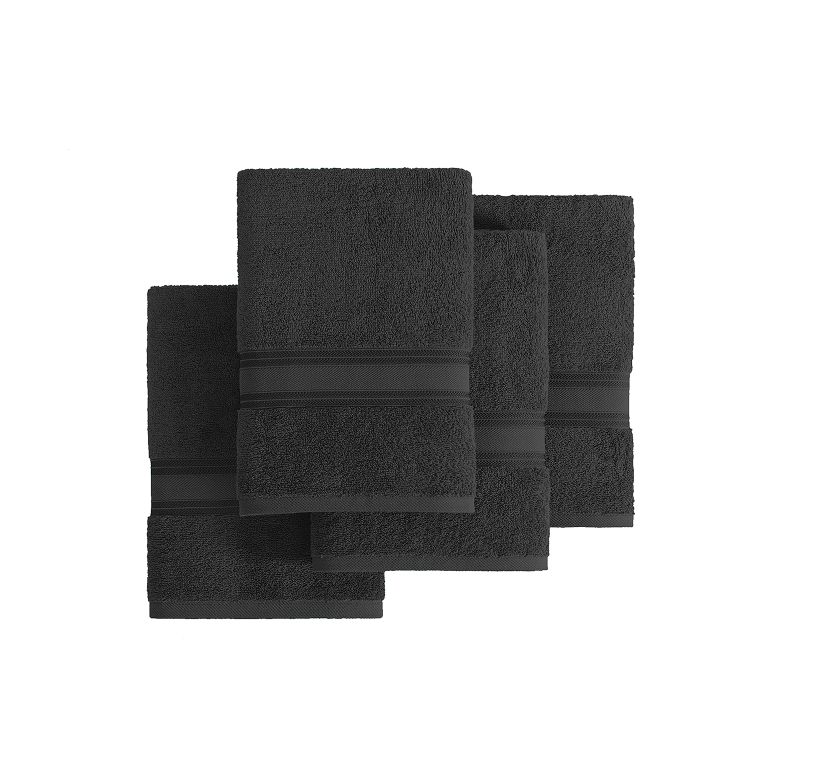 4 Piece Towel set-Black