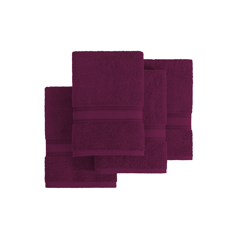 4 Piece Towel set-Burgundy