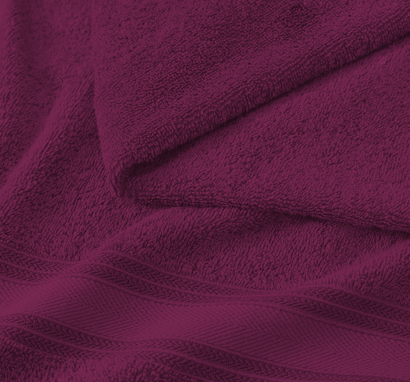 4 Piece Towel set-Burgundy