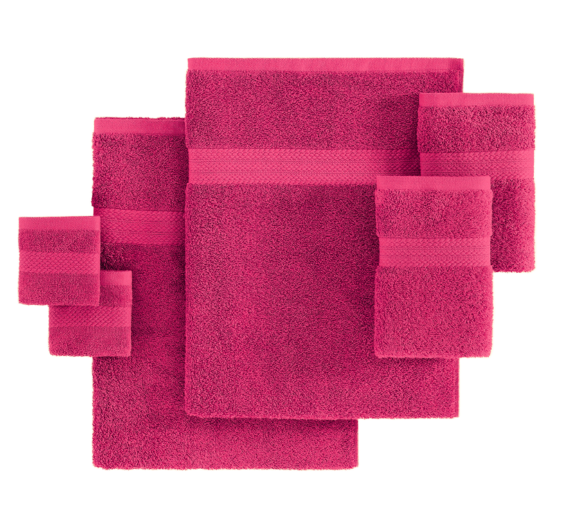 24 Piece Towel set-Fuschia