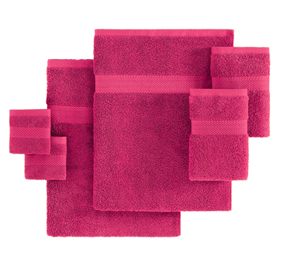 24 Piece Towel set-Fuschia