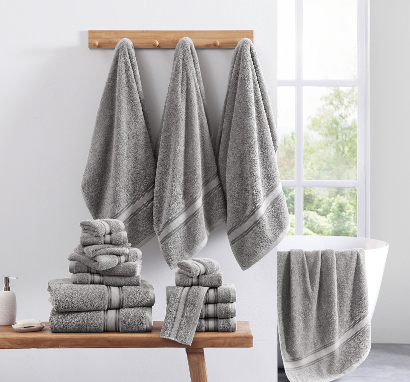 12 Piece Towel set-Space Grey