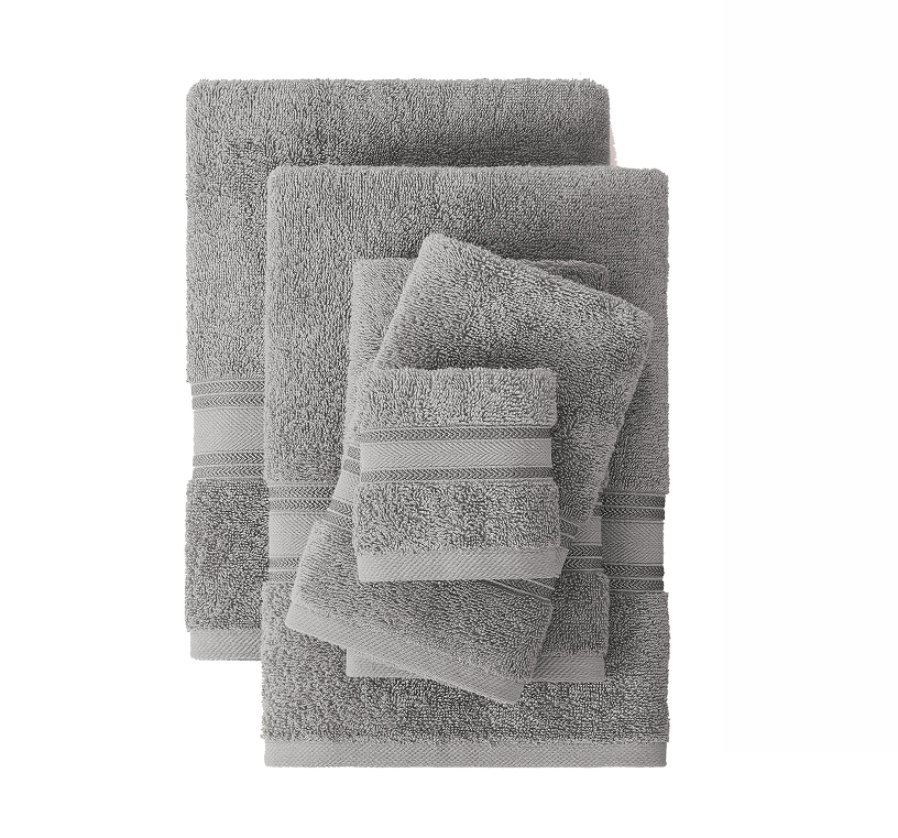6 Piece Towel set-Grey