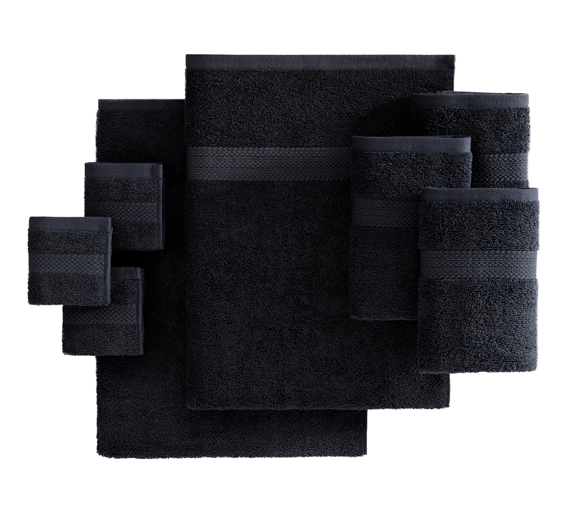 24 Piece Towel set-Black