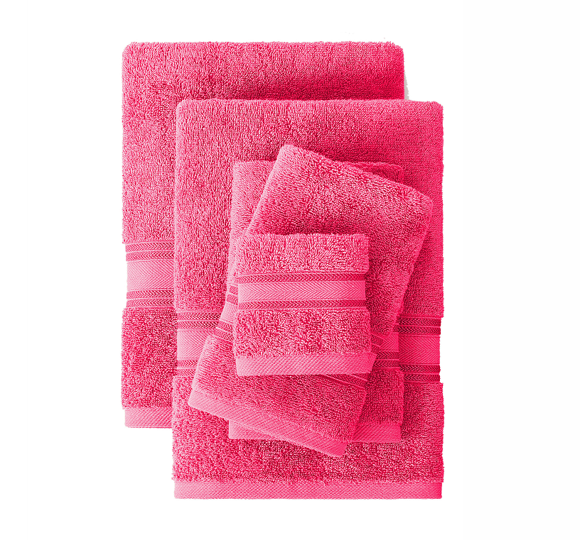 6 Piece Towel set-Fuschia