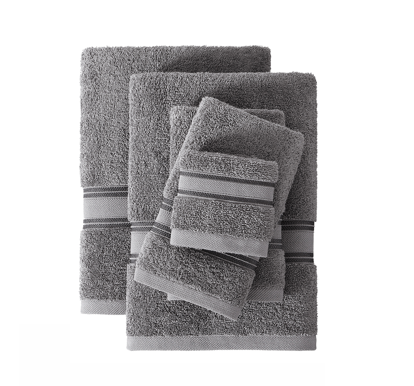 6 Piece Towel set-Cool Grey