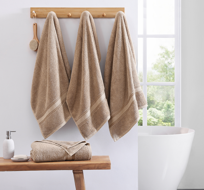 4 Piece Towel set-Taupe