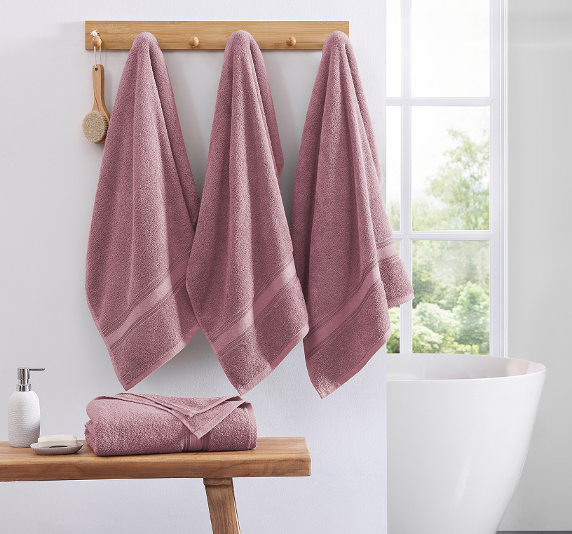 4 Piece Towel set-Wishful mauve