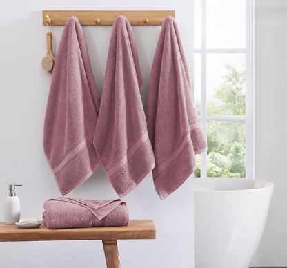 4 Piece Towel set-Wishful mauve