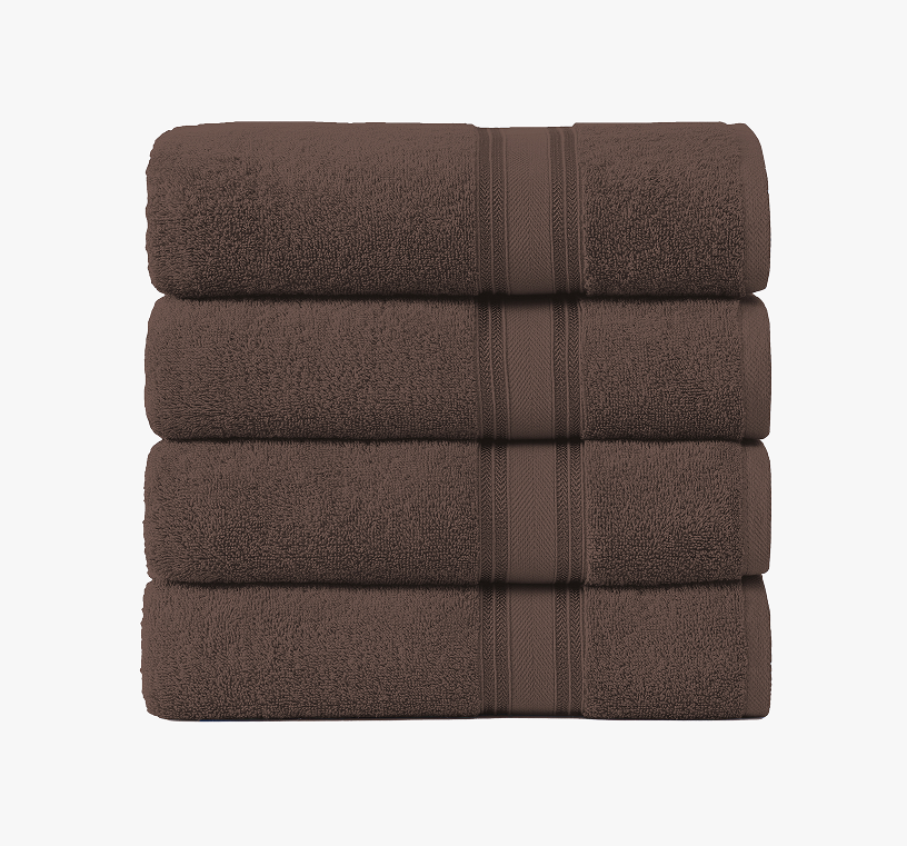4 Piece Towel set-Chocolate