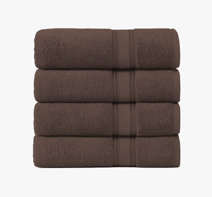 4 Piece Towel set-Chocolate