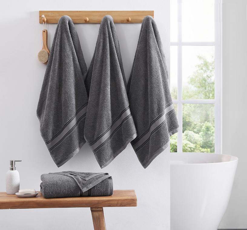 4 Piece Towel set-Cool grey