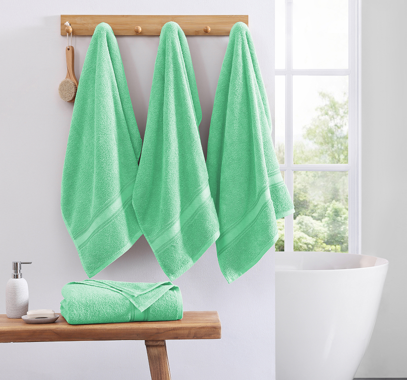 4 Piece Towel set-Aqua sky