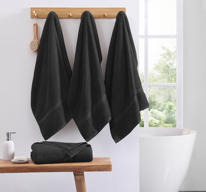 4 Piece Towel set-Black