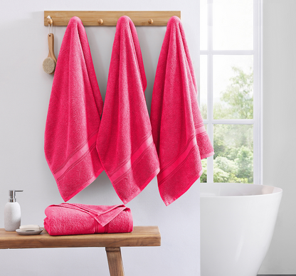 4 Piece Towel set-Fuschia