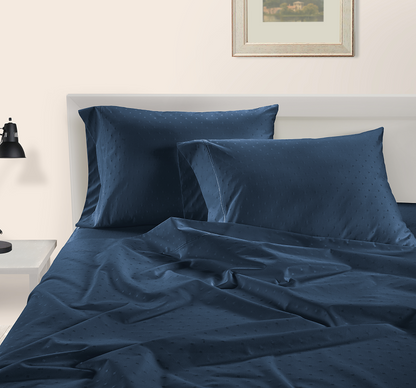 1000 Thread Count-Swiss Dot-Estate blue